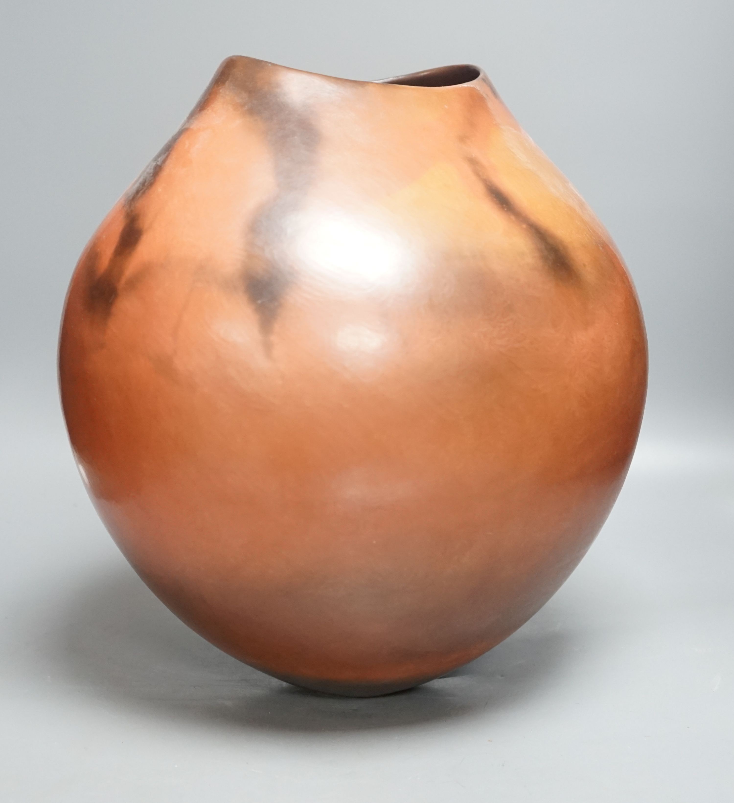 Gabrielle Koch (German, b.1948), a large burnished earthenware vase 35cm